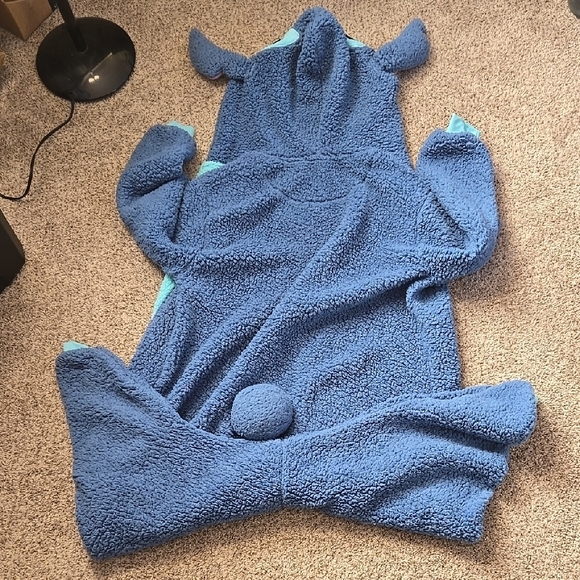 Disney Stitch Blue Fleece Onesie - Picture 5 of 5